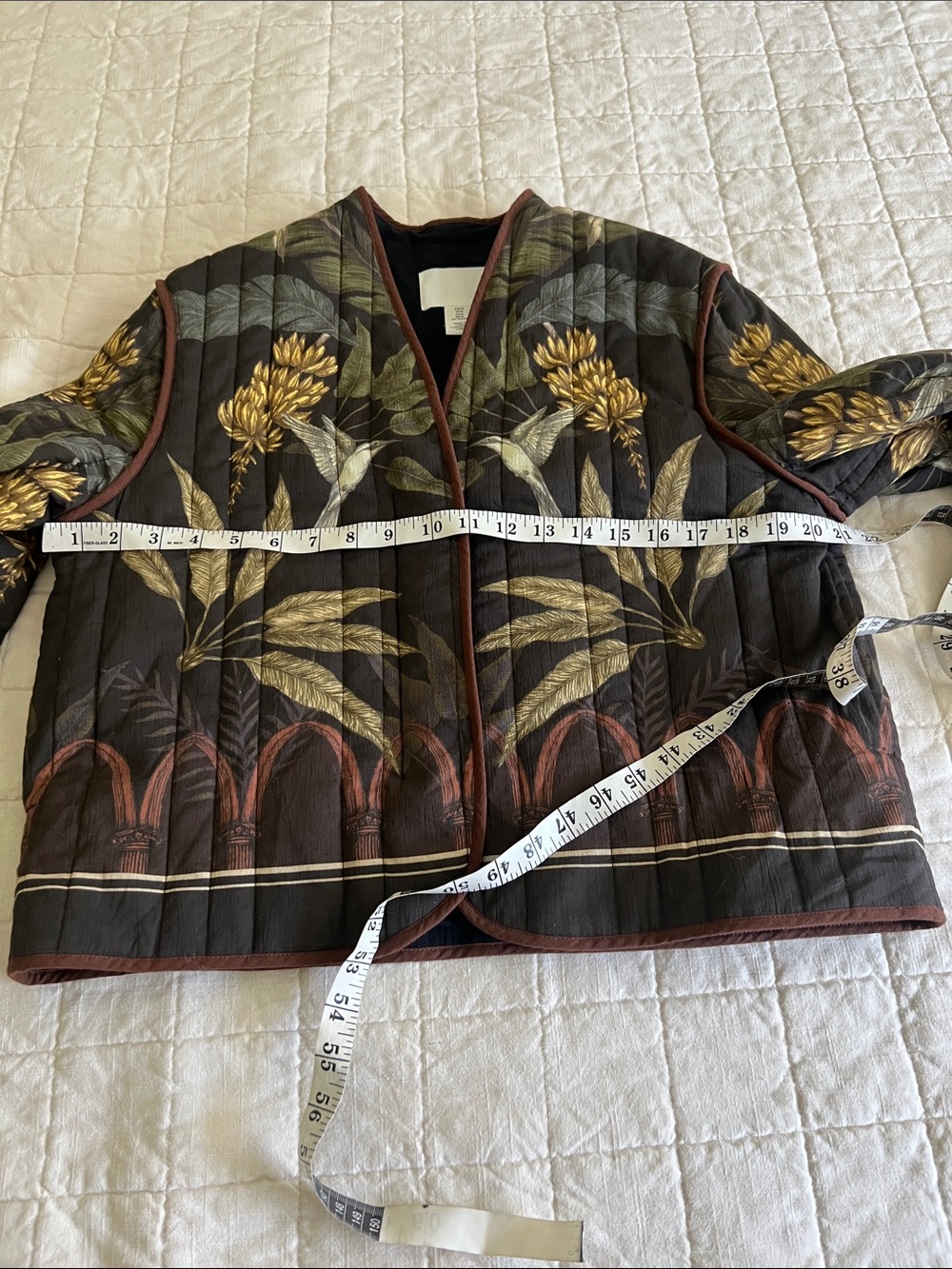 H&M Floral Hummingbird Quilted Jacket - Picture 3 of 10